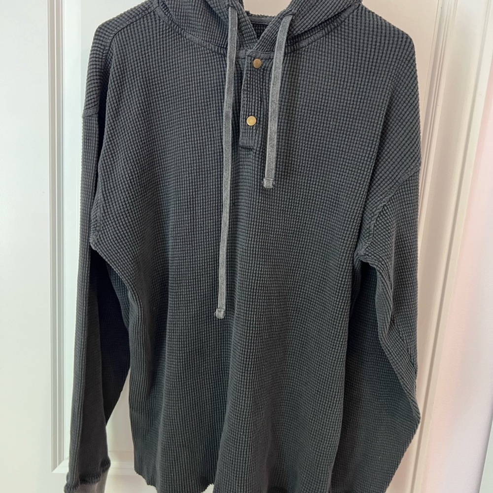 BDG Charcoal Waffle Knit Pullover